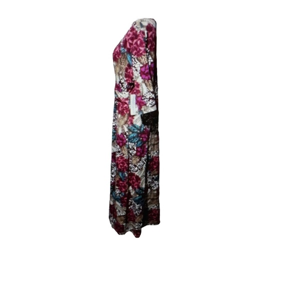 Soft Surroundings Salvadora Faux Wrap Dress L Maxi  Floral Multicolor 3/… - Picture 3 of 16
